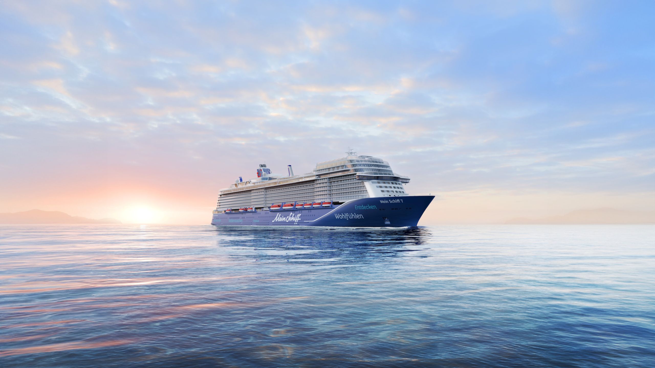 Rendering Mein Schiff 7, Februar 2024, Außenansicht Schiff